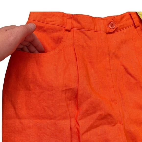 NWT 100% linen high waisted coastal grandma vintage dead stock shorts - Picture 6 of 10